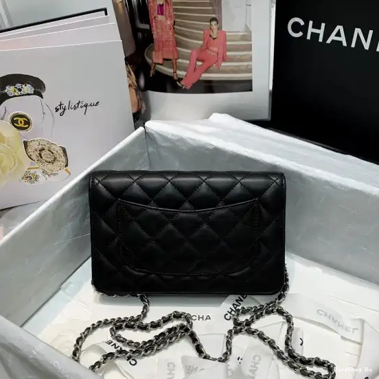 First Bag Ru NEW CHANEL LAMBSKIN WALLET CHAIN EDITION 0628